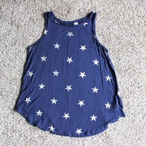 EUC Old Navy Blue w/ Silver Stars Tank Top | M